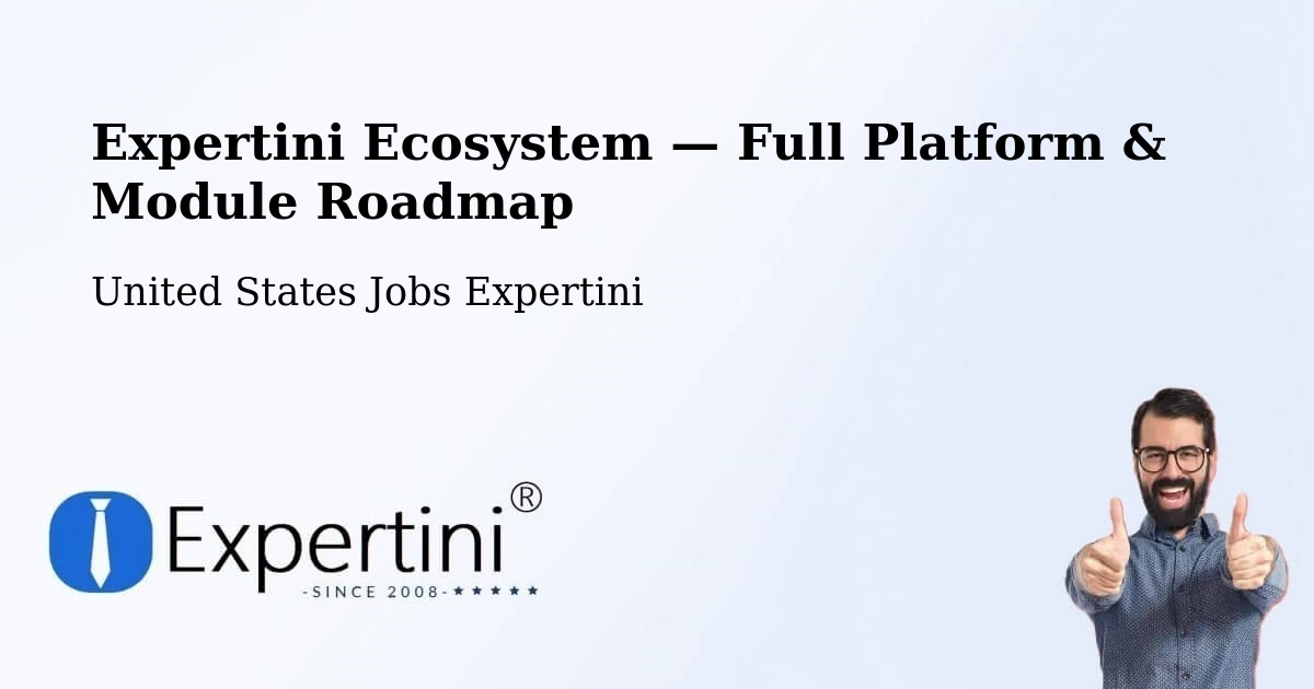 Expertini Ecosystem — Full Platform & Module Roadmap – Pinehurst